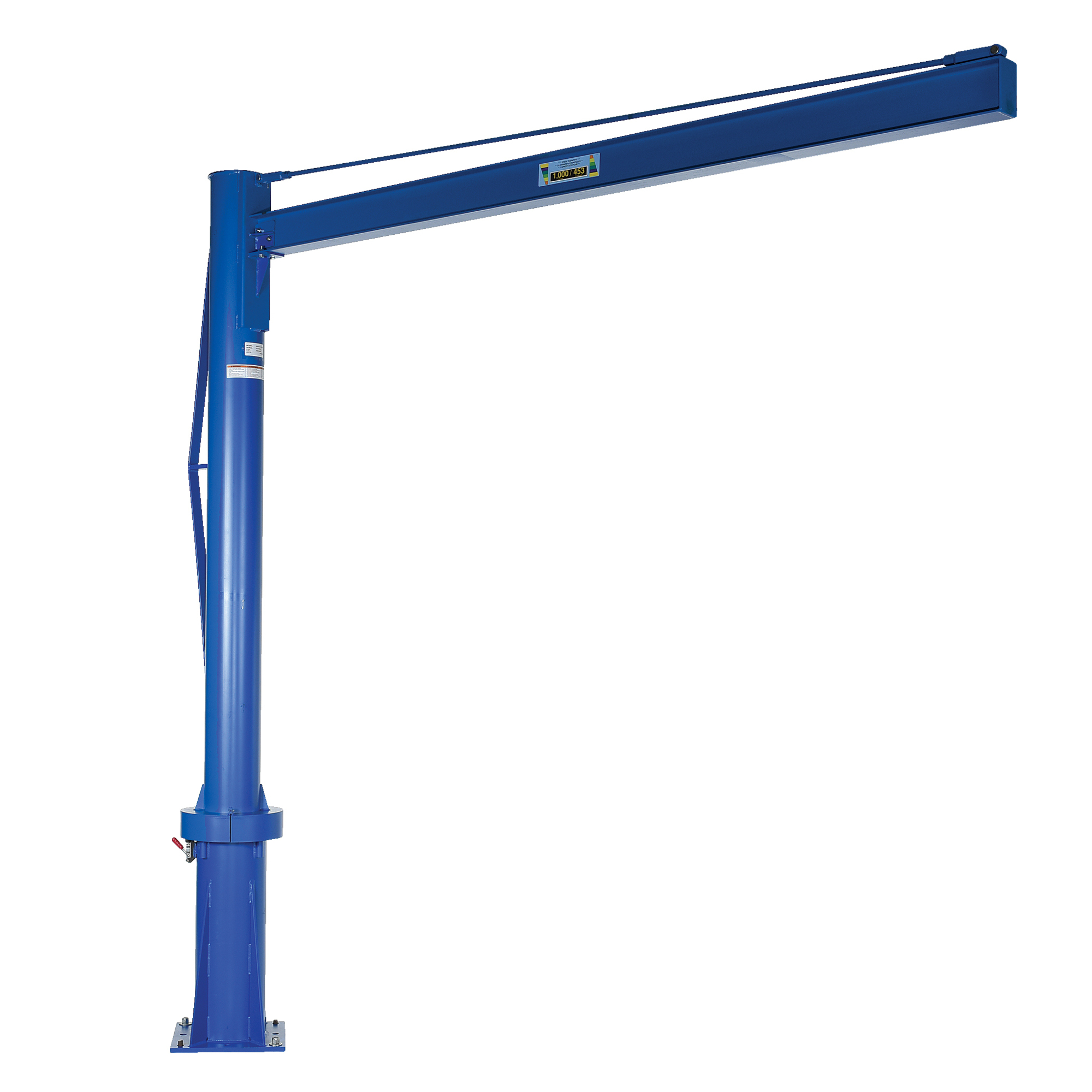 Vestil Multi-Station Jib Crane - 1000 Lb. Capacity, Floor Mount, 120in. Boom Length, Model# JIB-P-10-10-10